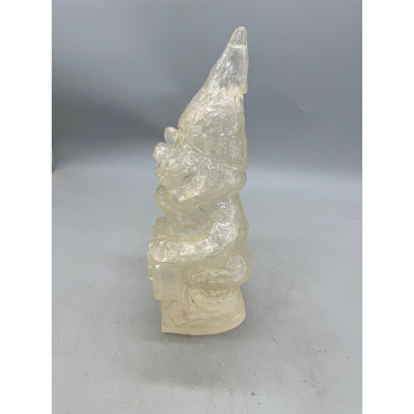 Christmas Solar-Powered Clear Resin Santa Gnome Outdoor Decor Light-Up READ - Picture 3 of 9